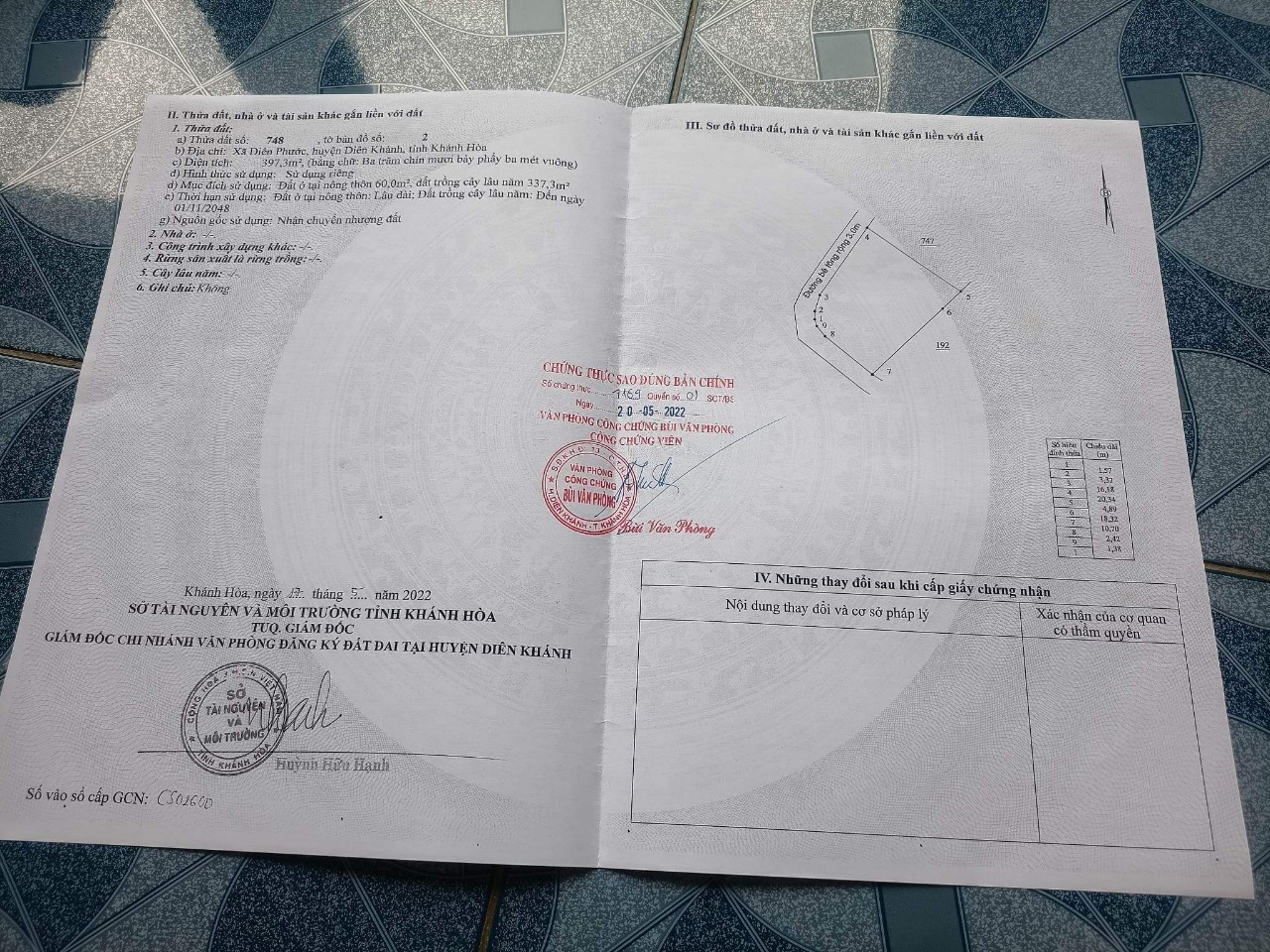 Bán nhanh Lô góc Diên Phước, Diên Khánh 397m2 tách được 4 lô