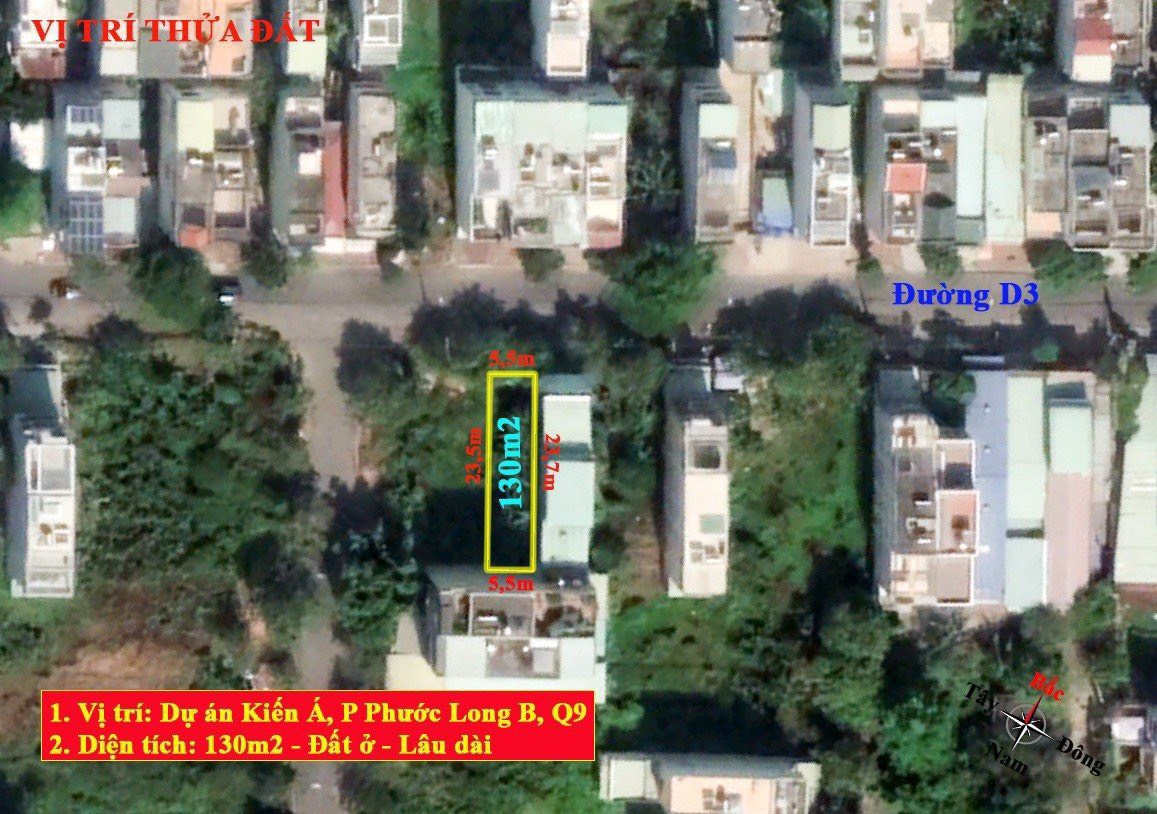 Lô đất mặt tiền đường D3 khu dân cư Nam long diện tích 130m giá tốt