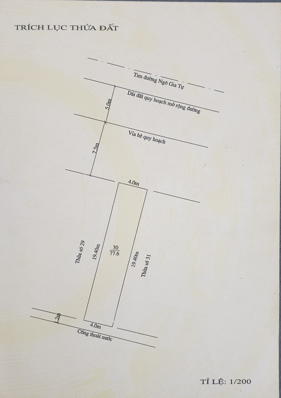 Bán nhà mặt đường số 186 Ngô Gia Tự 78m x 4 tầng GIÁ 10.8 tỉ đối diện Điện Máy Xanh