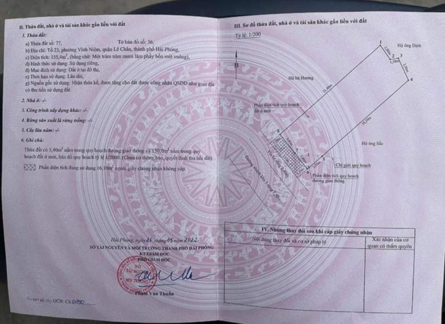 Bán đất mặt đường Khúc Thừa Dụ - Lê Chân 155m MT 7m cực đẹp GIÁ 40 tr/m