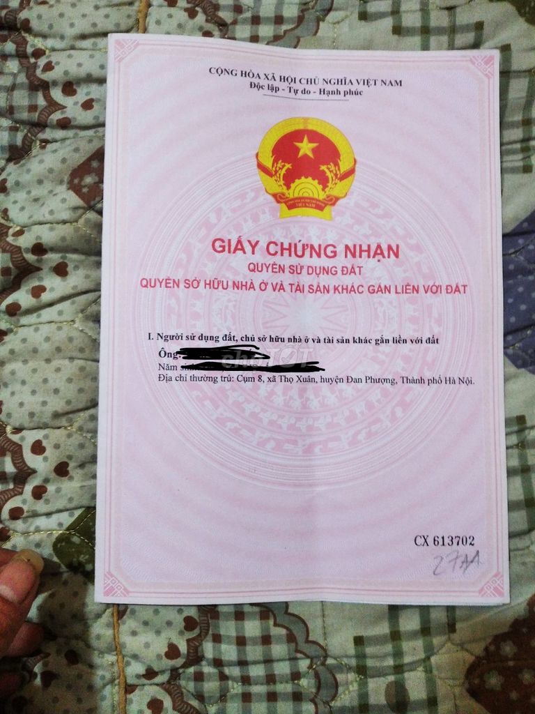 Chính chủ bán nhà 3 tầng mặt tỉnh lộ 417 Xã Thọ Xuân, Huyện Đan Phượng, Hà Nội.