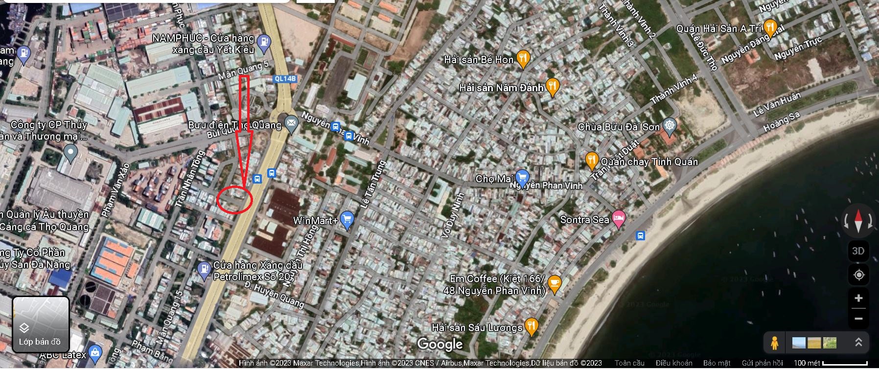 Bán Cặp Đất 2 mặt tiền đường Ngô Quyền ngay tt Sơn Trà, giá cực tốt