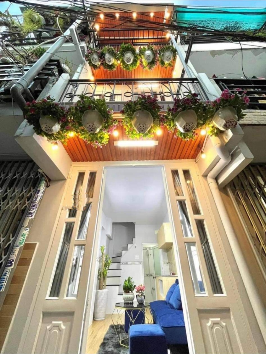 Nhà mới đẹp hẻm 525 Quang Trung, P10, 3 lầu, 2PN, 3WC hẻm thông, chỉ 1.98 tỷ TL