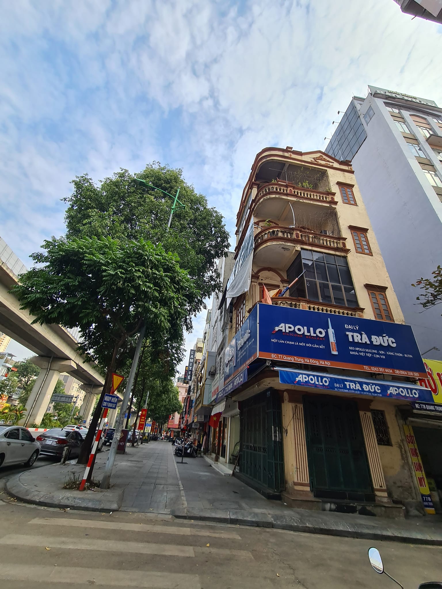 Mặt phố Quang Trung 75m 4t mt5m Kinh doanh sầm uất, vỉa hè, ô tô tránh 12,9 tỷ(còn TL)