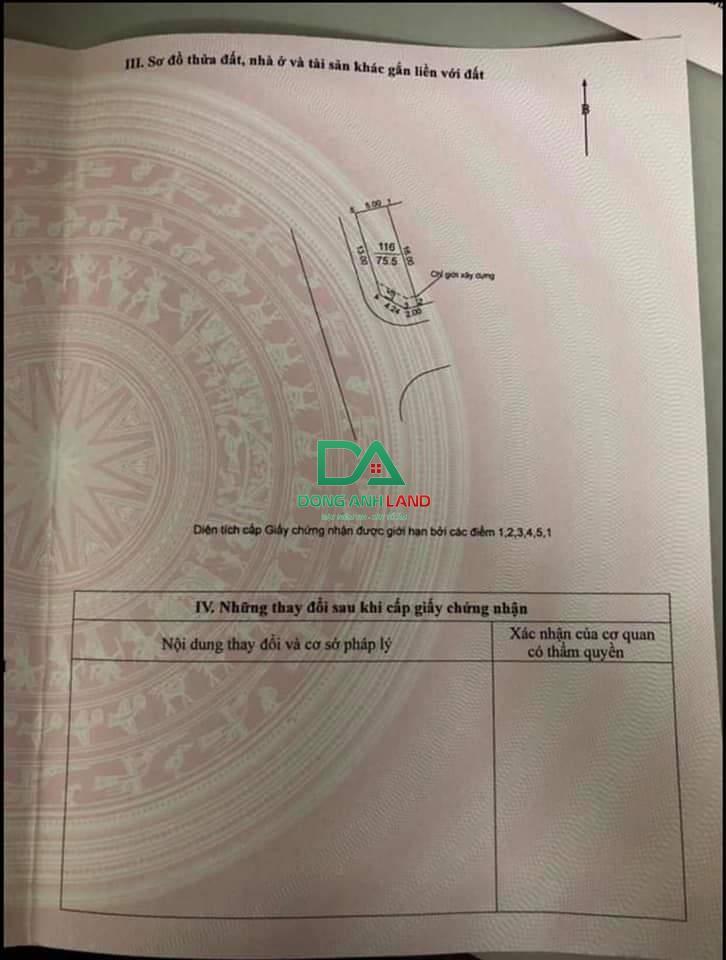 Bán đất đấu giá xã Liên Hà Đông Anh - khu X4 Lỗ Khê 75m đẹp long lanh