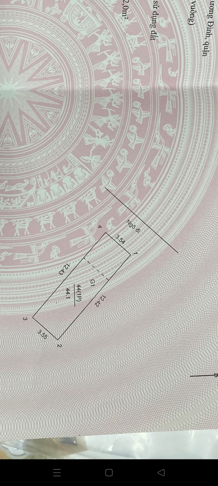 Ngõ 1 Bùi Xương Trạch, 44m2 đất, hơn 3 tỷ.