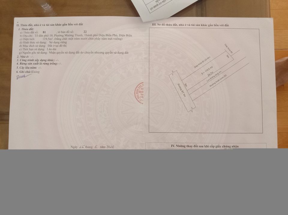 Bán nhà cấp 4 ở tổ 9 Phường Mường Thanh - tp. Điện Biên Phủ