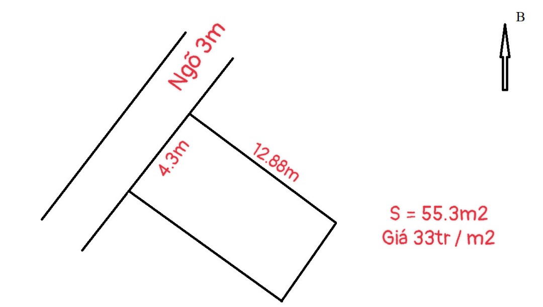 Lô đất 55m2 tại 162 Trung Lực thông 180 Trung Lực GIÁ cam kết RẺ nhất khu vực !