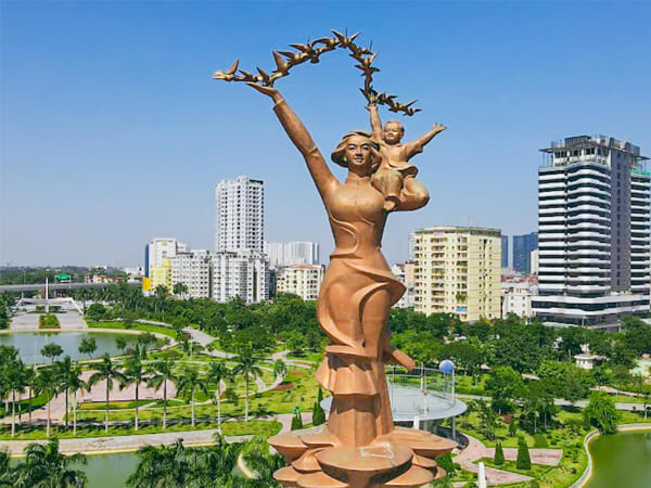 Tượng Hoà Bình ở công viên Hoà Bình Tượng công viên Hoà Bình
