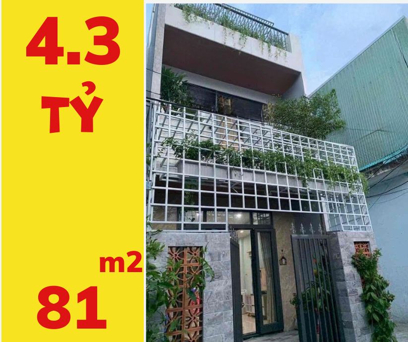 Nhà 2 tầng hẻm thẳng 5m Bùi Văn Ba, 81m2, 2 tầng, 4m x 22m, Giá 4.3 Tỷ, dễ kinh doanh