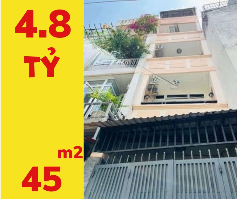 Nhà 4 tầng HXH Huỳnh Tấn Phát, 45m2, 4 tầng, 4m x 11m, Giá 4.8 Tỷ, vừa ở vừa cho thuê