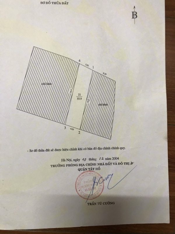 Bán đất ngõ 38 Xuân La, 56m2. LH: Địa Thủy Sư Trần Thọ