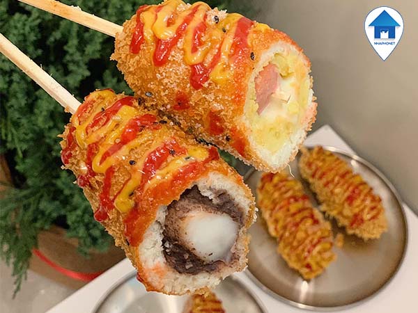 YouOne Hotdog Hà Nội ăn vặt Hàn Quốc nổi tiếng 2 youone hotdog ha noi