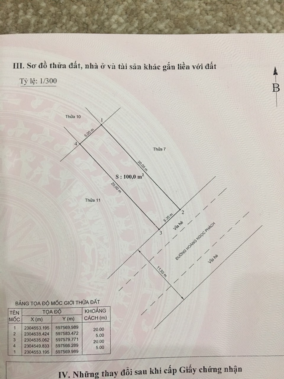 Bán đất mặt đường Hoàng Ngọc Phách - Quán Nam diện tích 100m, Hướng Đông Nam, giá 63 tr/m