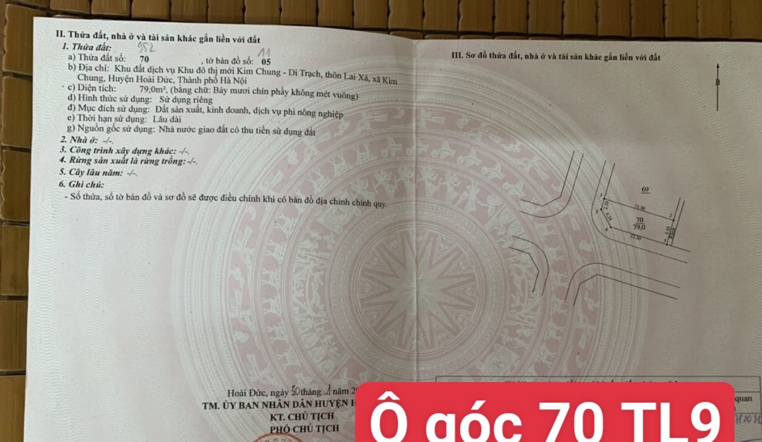 ĐẤT TL9 LAI XÁ KIM CHUNG DI TRẠCH GIÁ RẺ