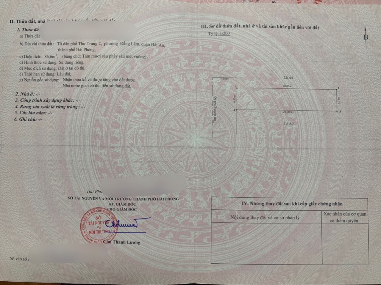 Bán đất phân lô 333 Văn Cao diện tích 87m đường 10m cực đẹp GIÁ 69 tr/m