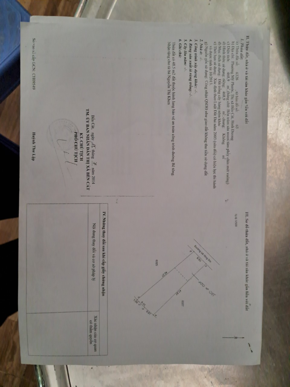 CHÍNH CHỦ CẦN BÁN LÔ ĐẤT TX BẾN CÁT TỈNH BÌNH DƯƠNG