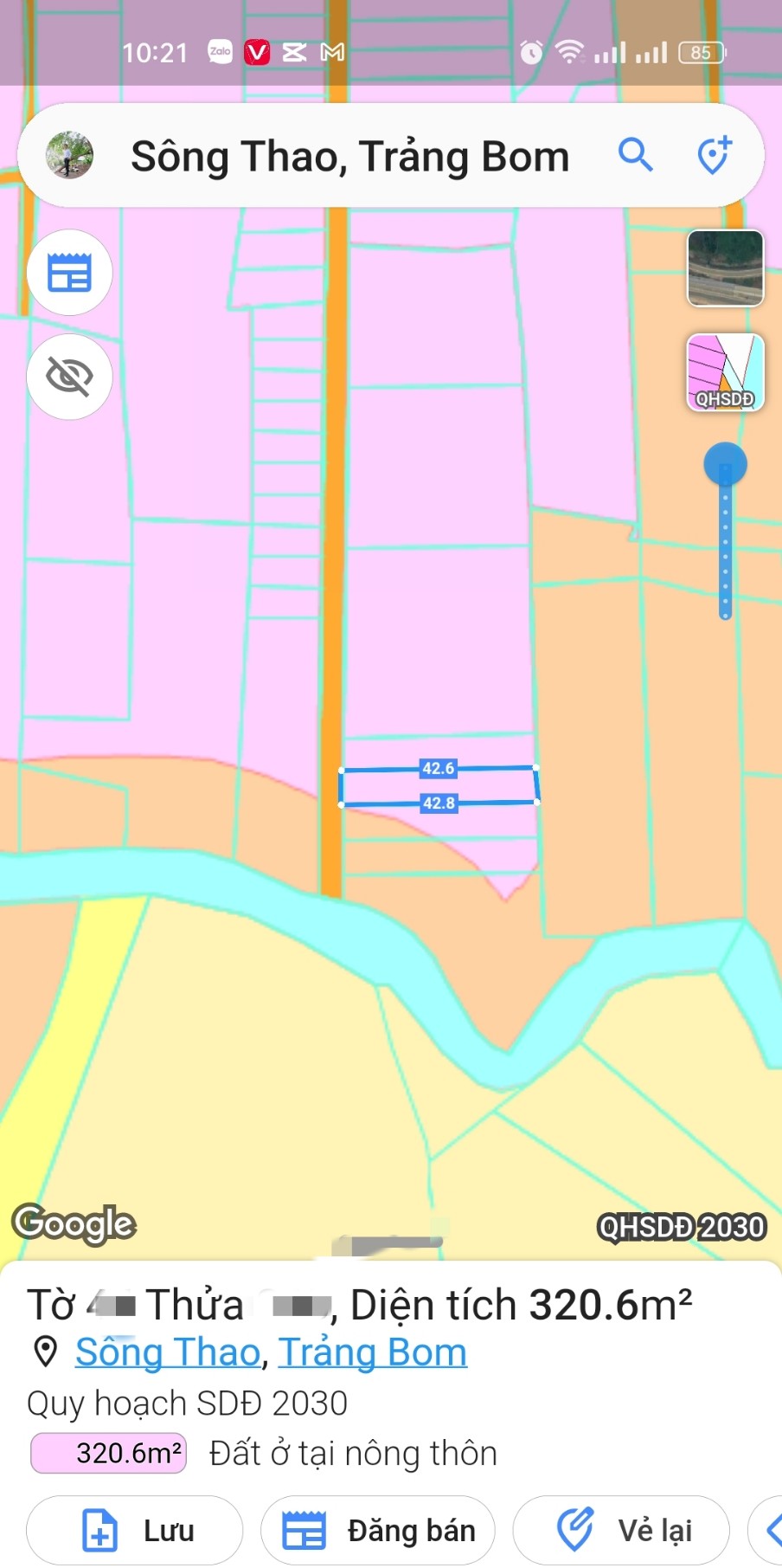 Biệt thự ngã 3 cao tốc Dầu Giây ,cạnh công viên ,suối mát 2.8 tỷ ,sổ riêng,thổ.