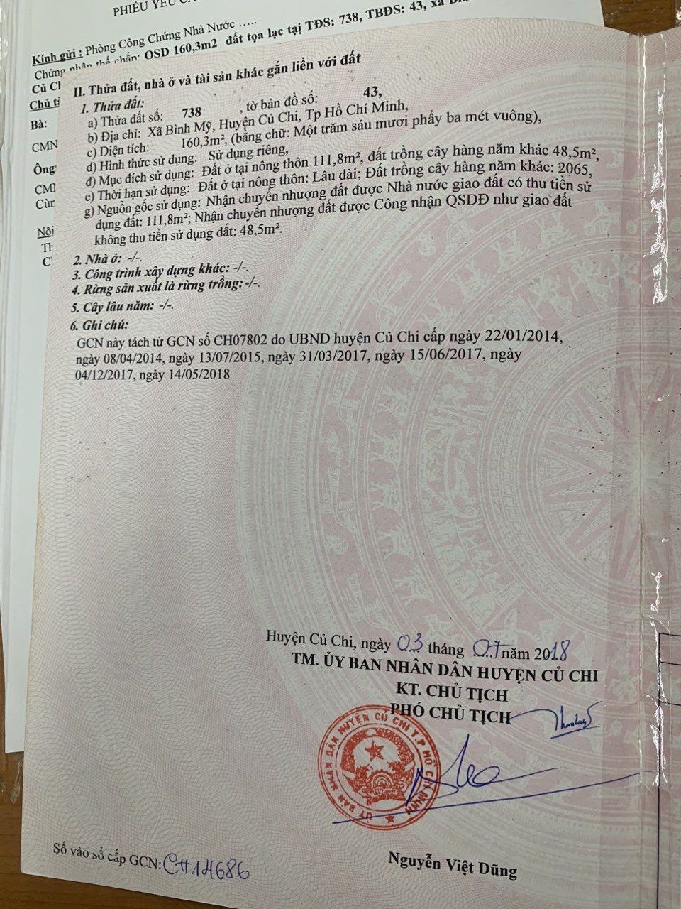 CHÍNH CHỦ BÁN NHANH Lô Đất Đẹp Vị Trí Đắc Địa Tại Củ Chi