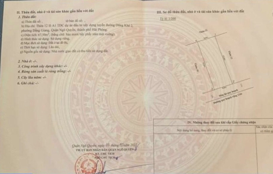 Bán đất tái định cư Cây Đa vị trí cực đẹp, diện tích 67m GIÁ 72.5 tr/m, hướng Đông Nam