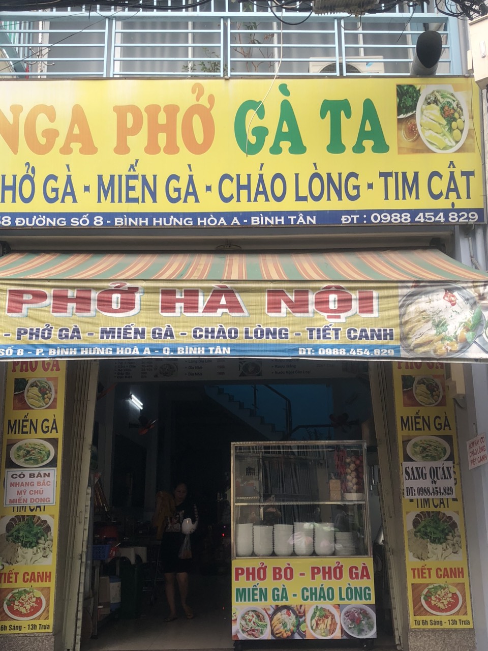 Chính chủ cần sang nhượng quán phở gà, cháo lòng tiết canh Hà Nội