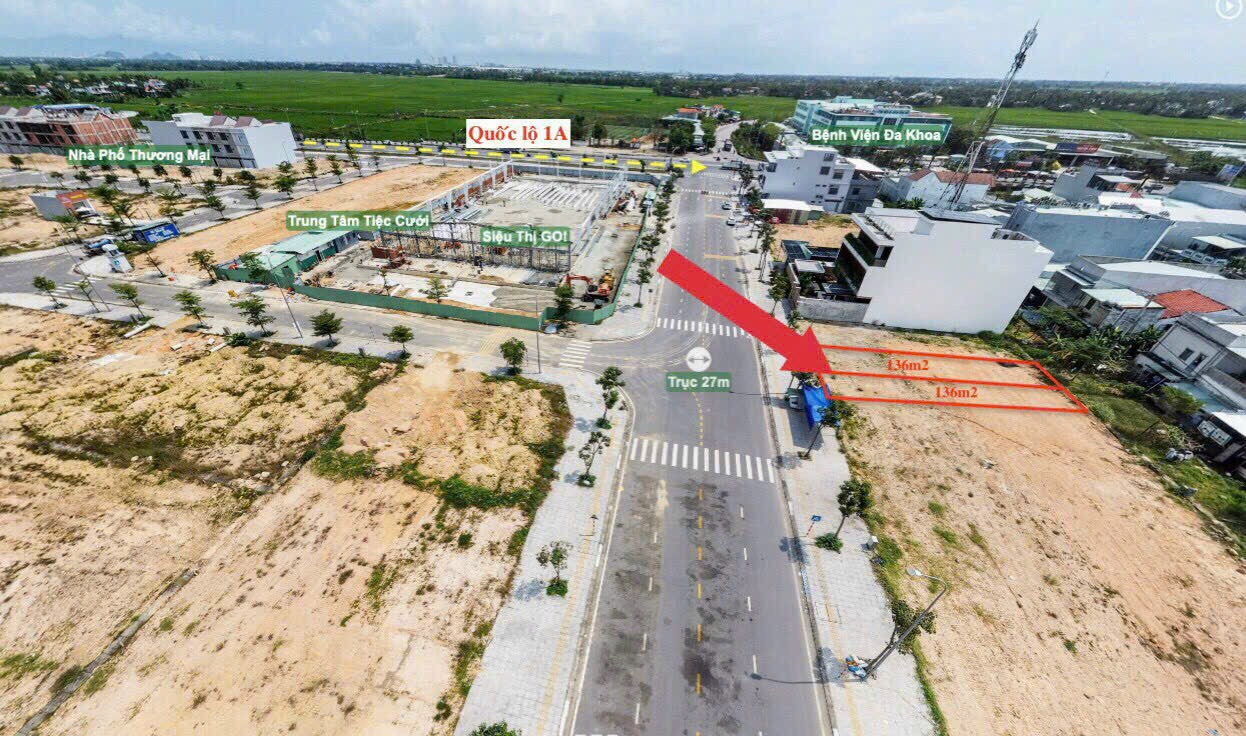 Bán gấp 2 lô liền kề đối diện bệnh viện vĩnh đức, Quảng Nam, Đã có sổ