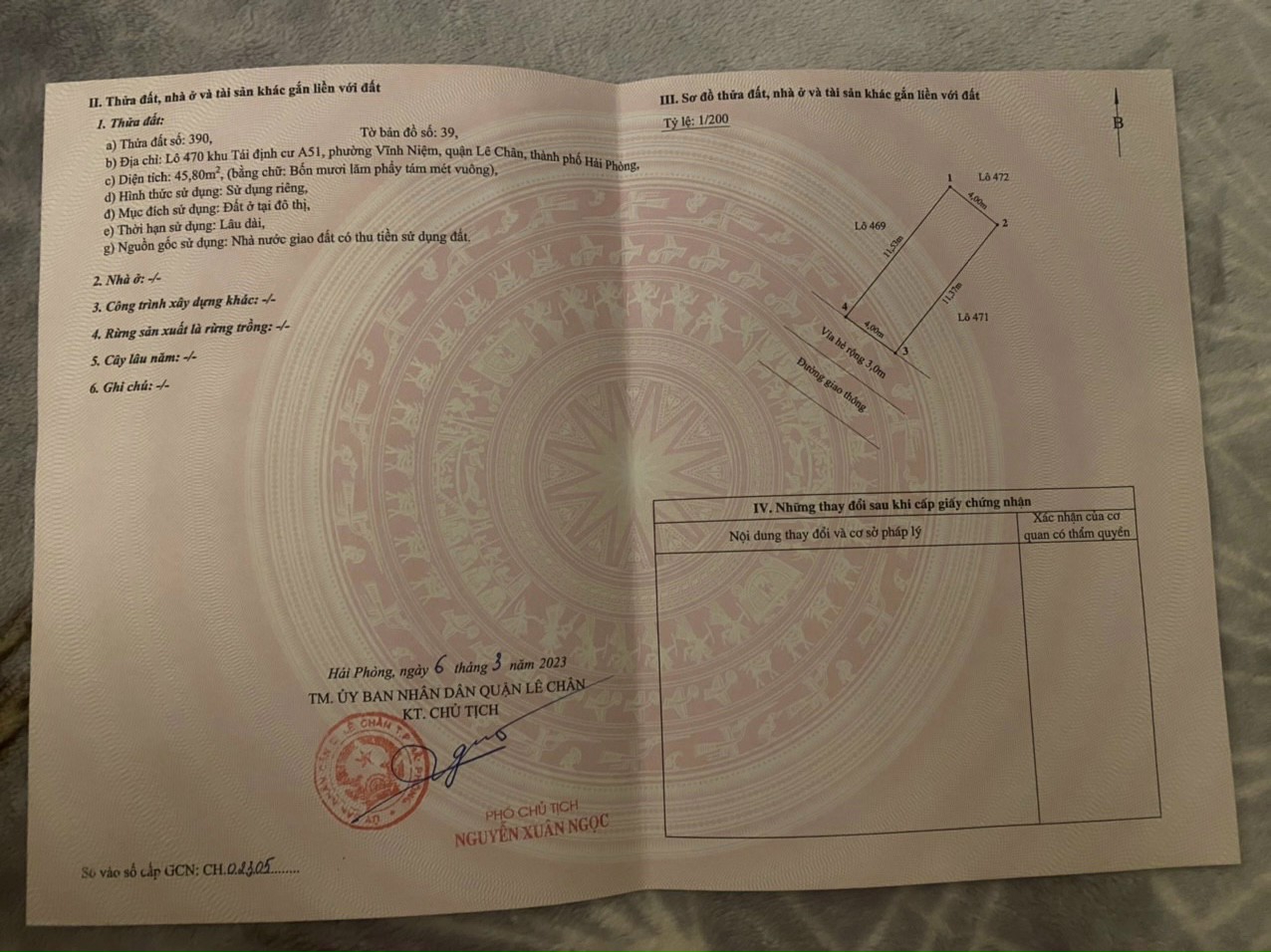 Bán đất số 470 Tái Định Cư Hồ Sen - Cầu Rào 2 - A51, diện tích 45m cực đẹp GIÁ chỉ 2.66 tỉ