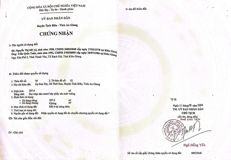 CHÍNH CHỦ BÁN NHANH Đất Vị Trí Đẹp - Giá Đầu Tư Tại phường Nhà Bàng, TX Tịnh Biên, An Giang