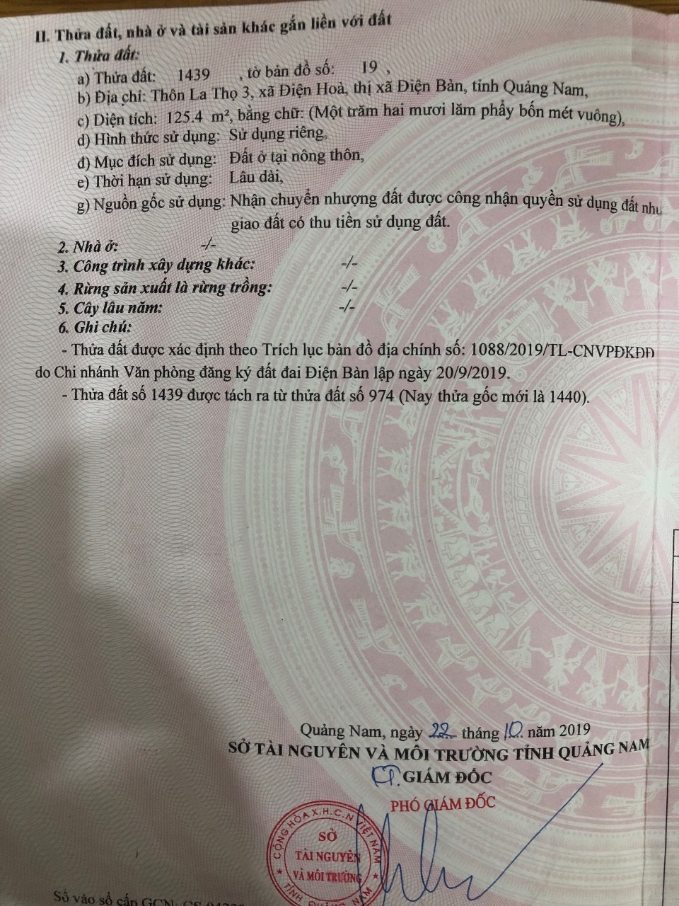 Chính chủ cần bán lô đất điện hoà , thị xã điện bàn , quảng nam