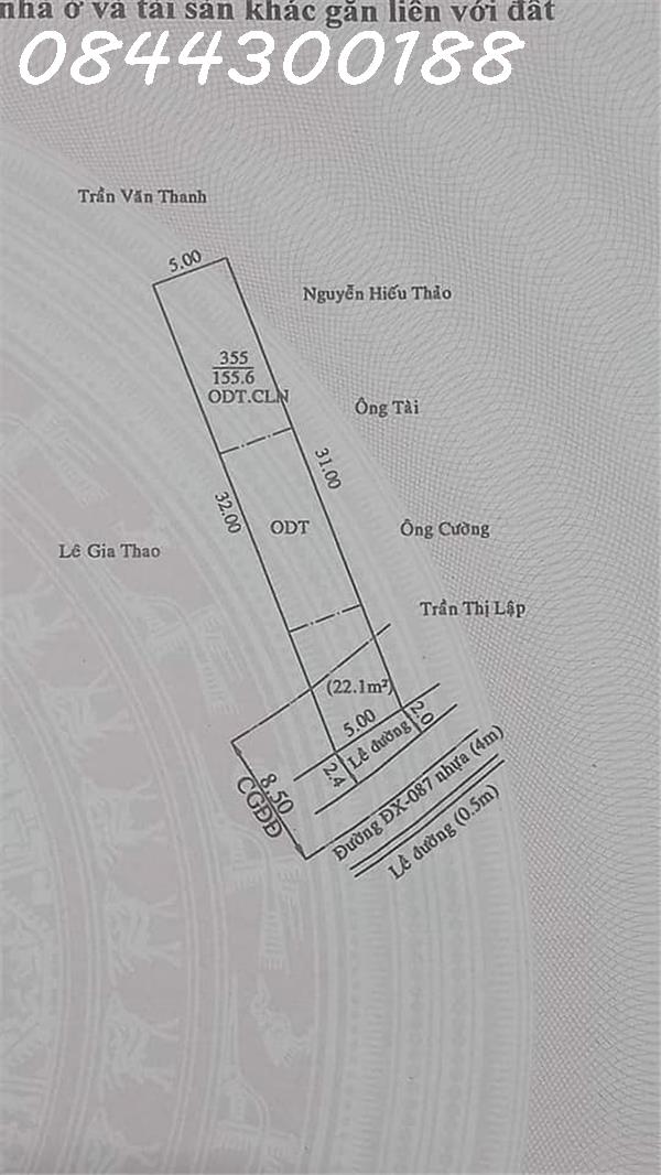 Bán đất Hiệp An vị trí đẹp mặt tiền đường DX 087 cách Nguyễn Chí Thanh 200 mét