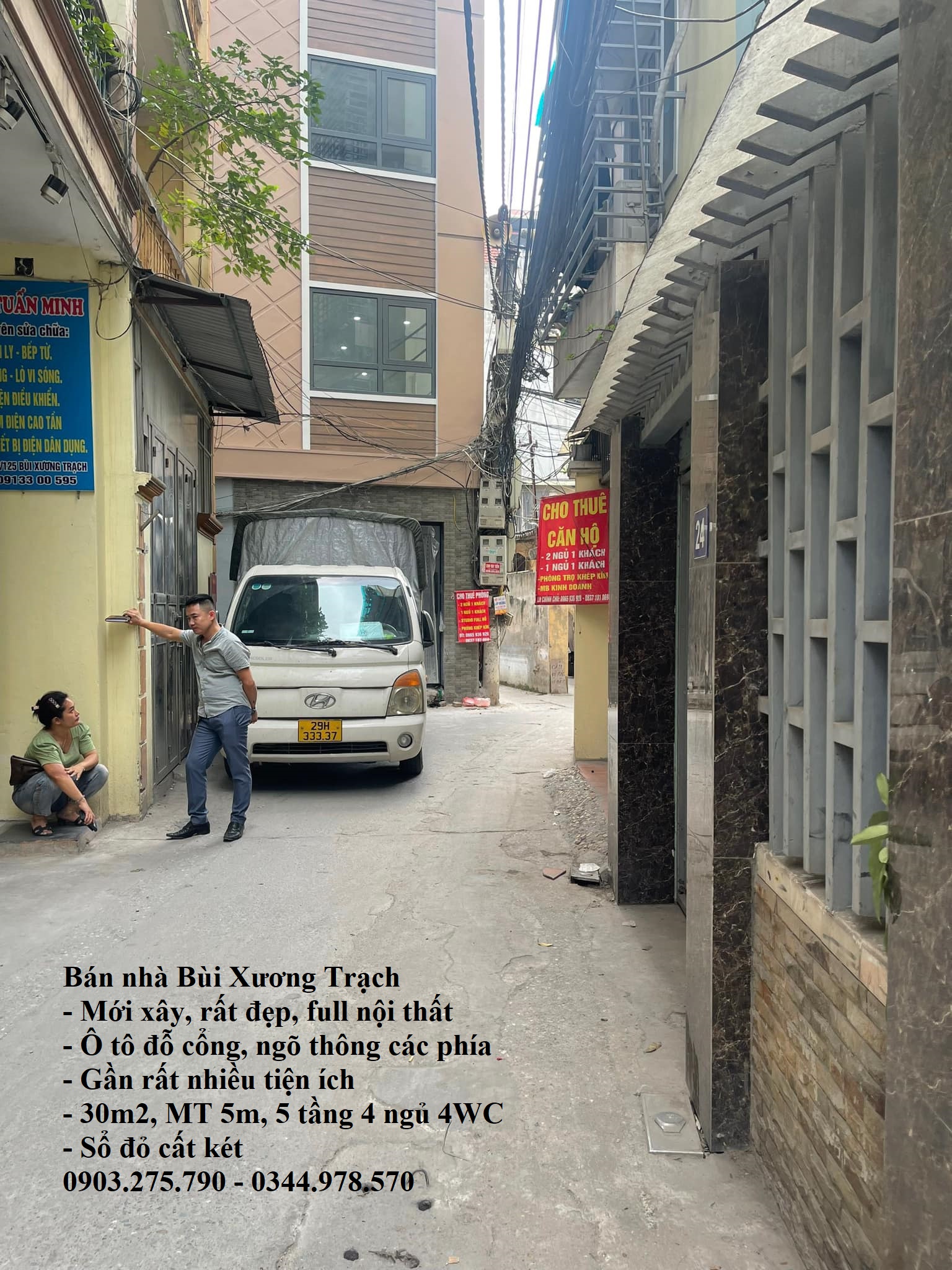 Bán nhà mới toanh đẹp như tranh ở Bùi Xương Trạch, ô tô đỗ cổng, 30m x 5T, mt 5m, giá 4,15 tỷ