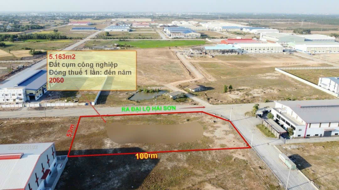 BÁN 5.300 M2 KCN HẢI SƠN, NỀN GÓC 2 MẶT TIỀN NHÀ XƯỞNG ĐỨC HÒA