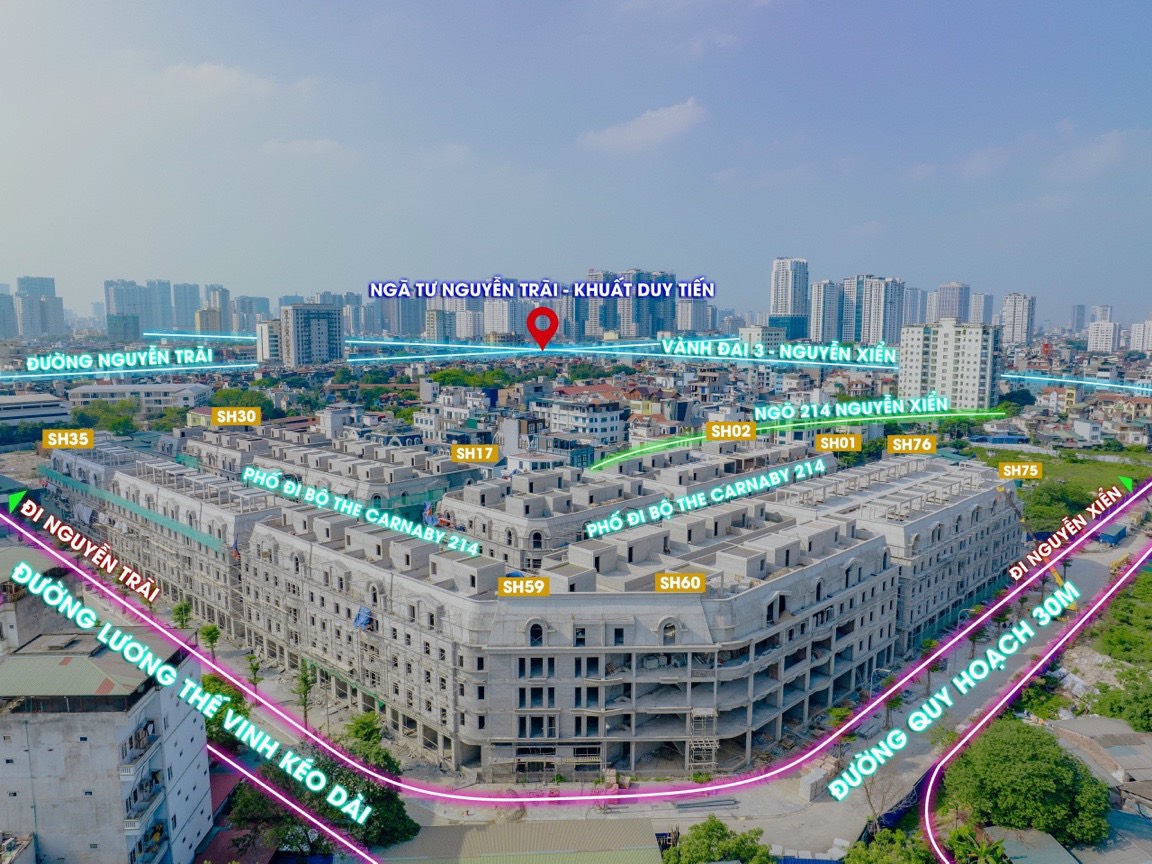 Bán liền kề 5 tầng mặt phố đi bộ 214 Nguyễn Xiển Thanh Xuân HN,nhận nhà kinh doanh ngay