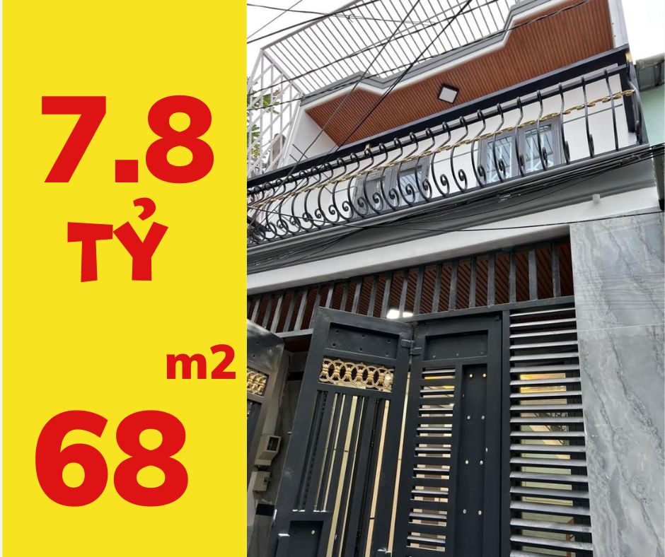 Bán Nhà 2 Tầng, Mặt Tiền Đường Số, 4x17m, xe hơi đỗ cửa 2 mặt tiền, Giá 7.8 Tỷ, Bình Thuận Quận 7