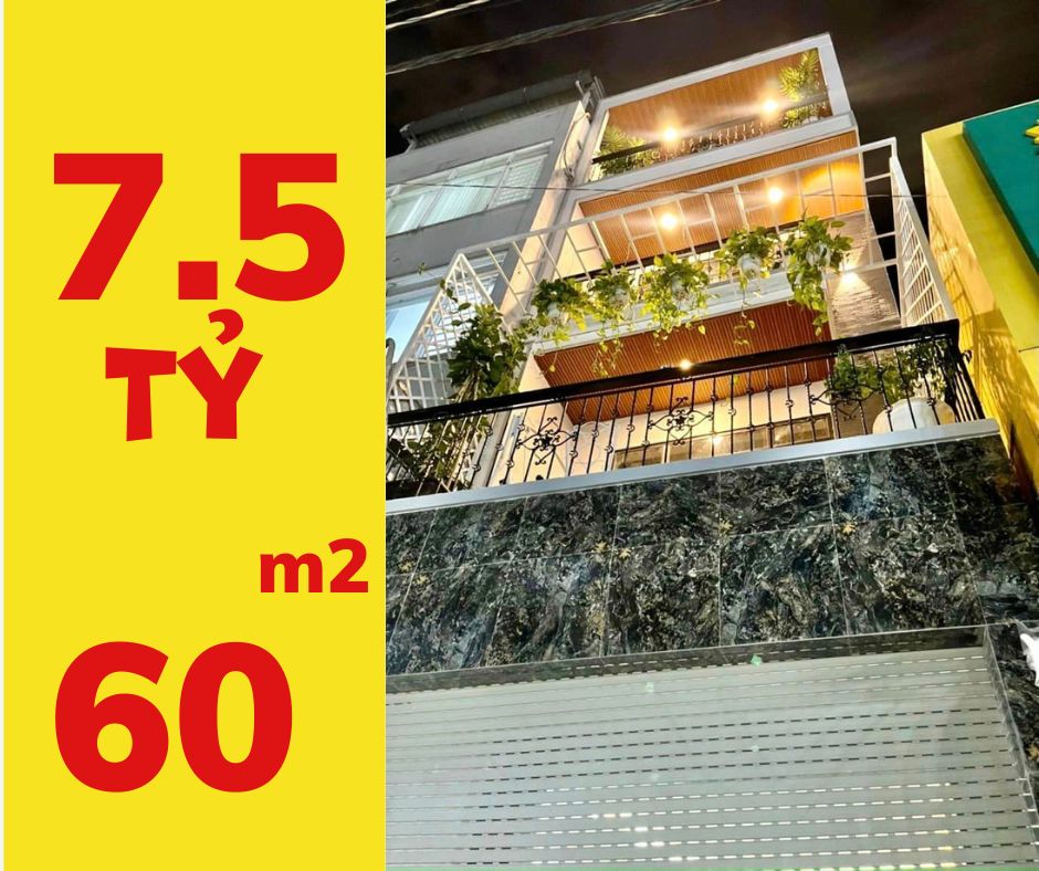Bán Nhà Mặt Tiền Đường Số, giá chỉ 7.5tỷ, 3 tầng, 4mx15m, Tân Quy, Quận 7