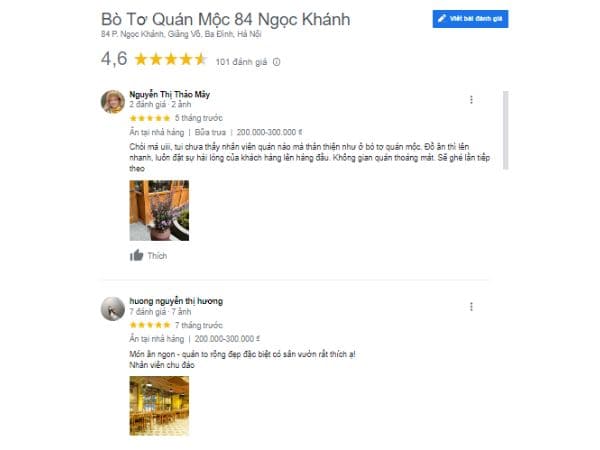 Review Bò Tơ Quán Mộc Ngọc Khánh Ẩm Thực Hà Thành Xưa