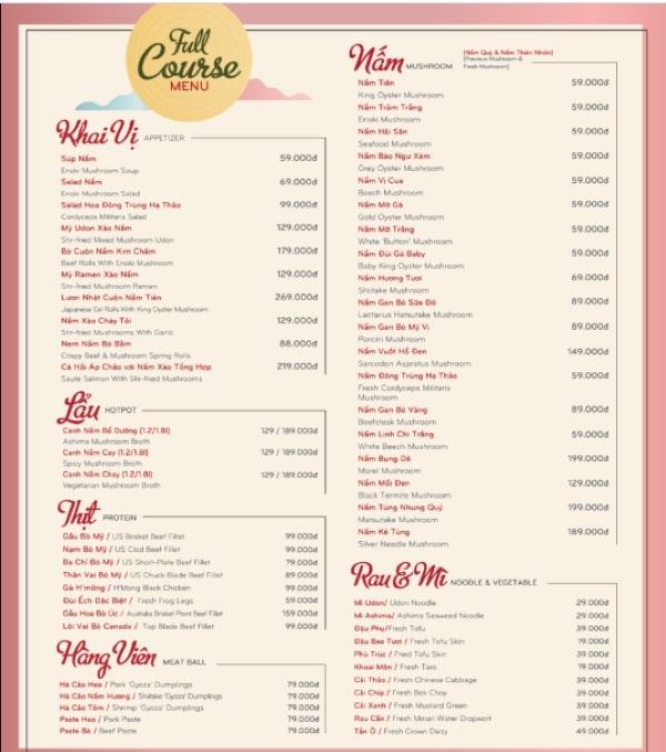 Tham khảo menu tại nhà hàng Lẩu nấm ashima Huỳnh Thúc Kháng lau-ashima-huynh-thuc-khang-5