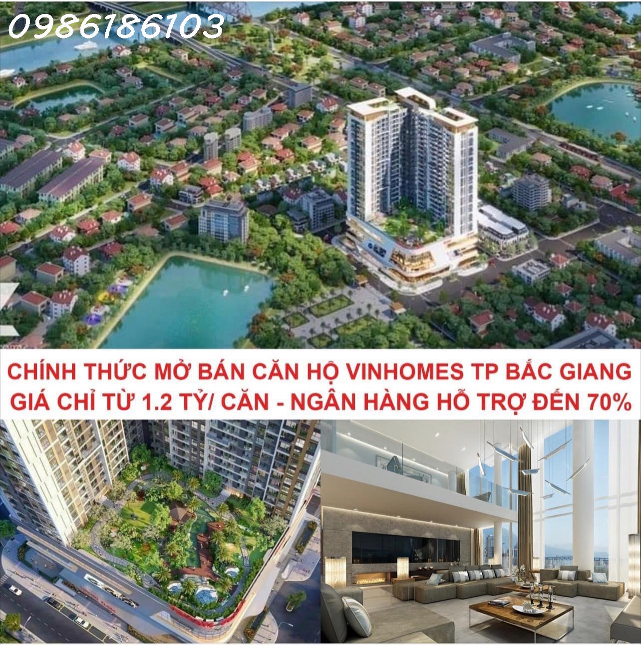 MỞ BÁN CĂN HỘ VINHOMES TẠI TRUNG TÂM THÀNH PHỐ BẮC GIANG - GIÁ CHỈ TỪ 1.2 TỶ/CĂN