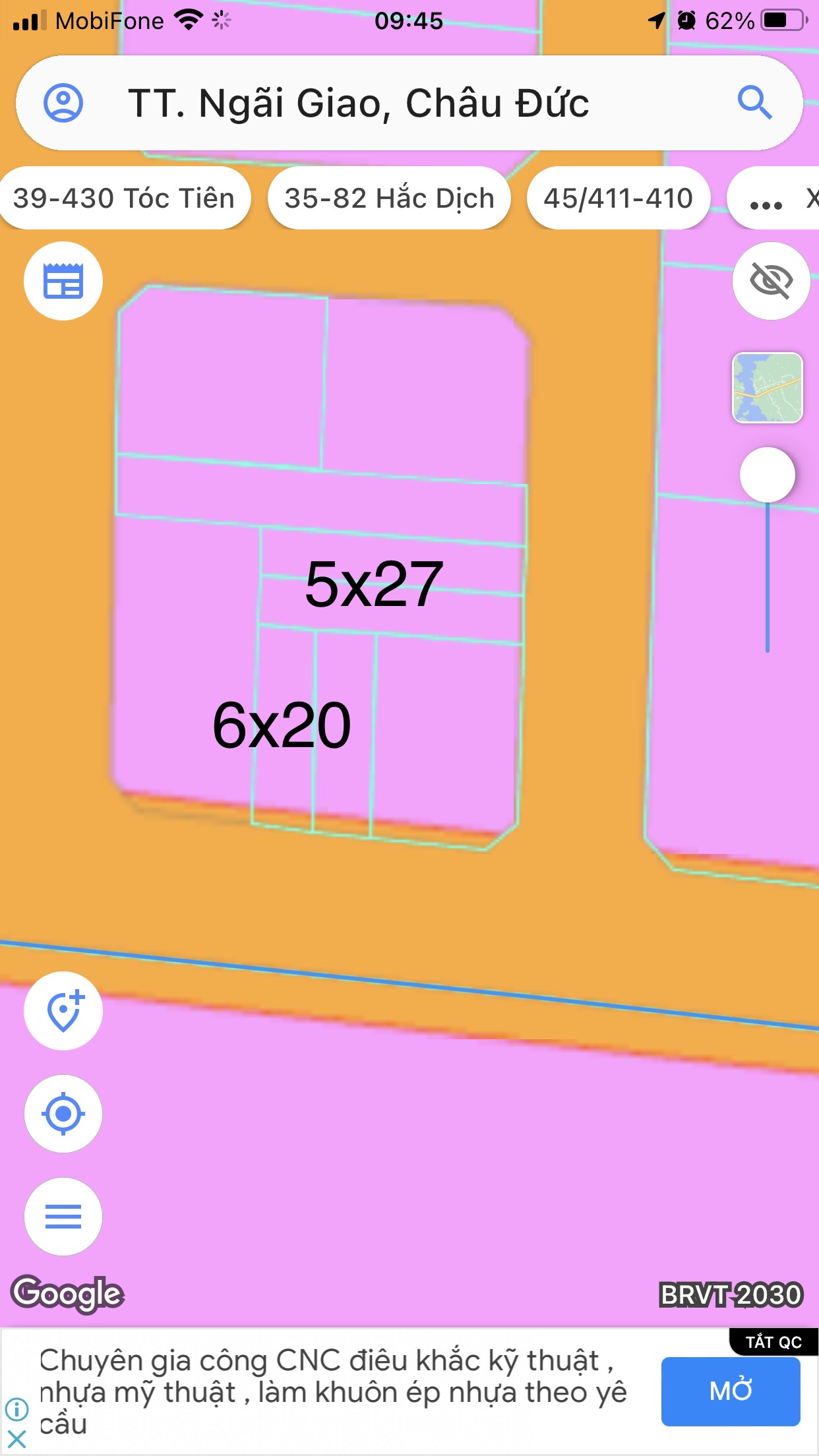 ĐẤT TT NGÃI GIAO CHÂU ĐỨC 5X27 FULL THỔ CƯ CẦN BÁN GẤP