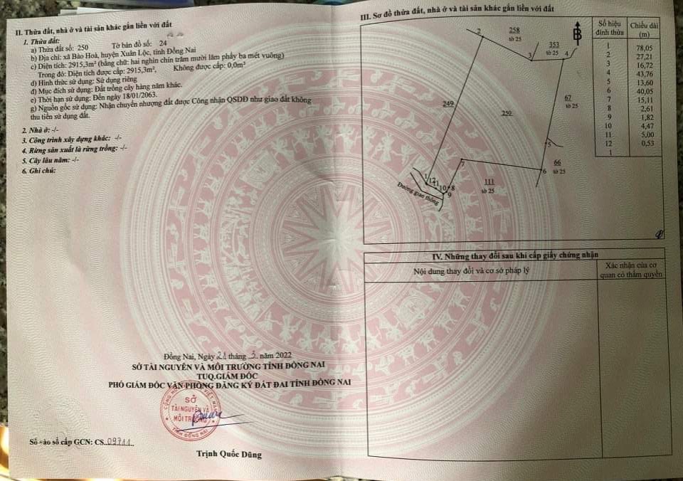 Chính chủ cần bán lô đất cách trung tâm Long Khánh 5km