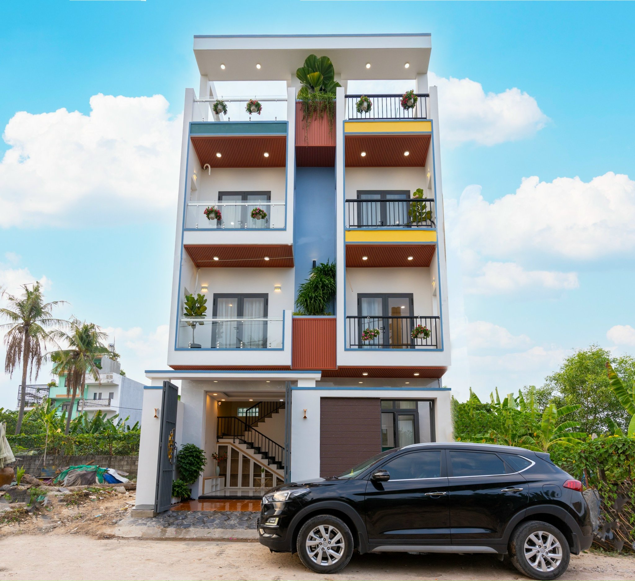 NHÀ ĐẸP VIEW SÔNG 4 TẦNG GẦN VINHOME Q9