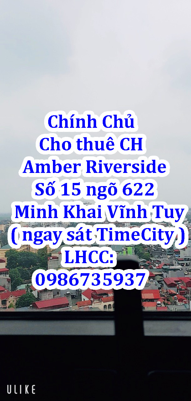 Chính chủ cho thuê căn hộ Amber Riverside