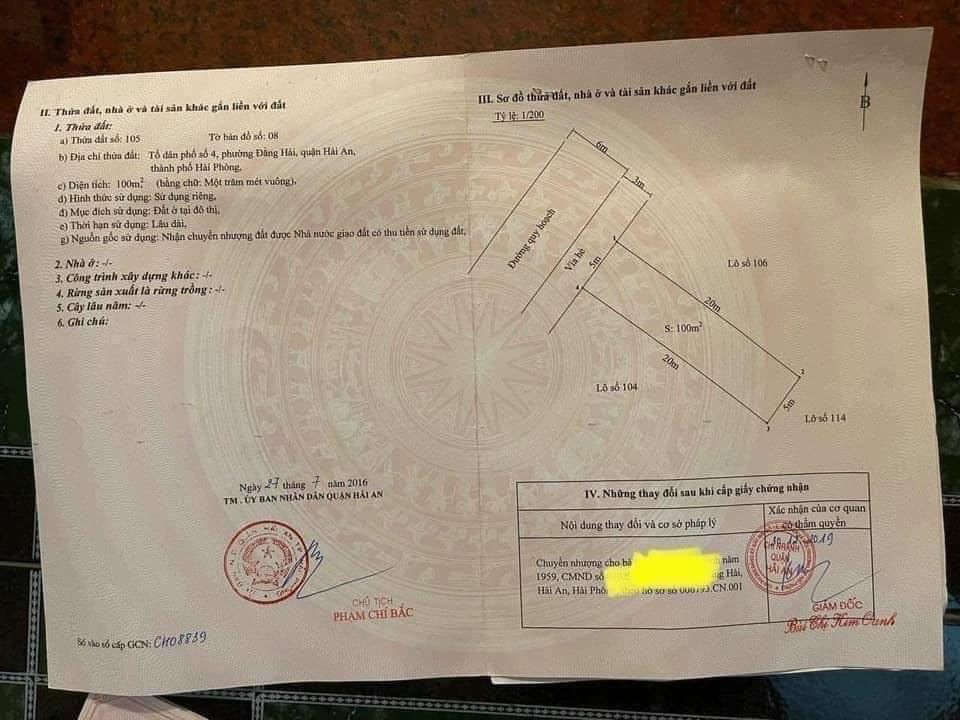 GIÁ CỰC RẺ !! 100m2 - Đẹp nhất Khu Sở Tư Pháp - Đằng Hải