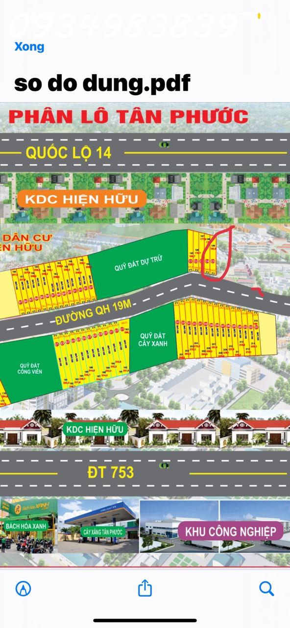 Cần bán lô đất tại Ấp Phước Tân Xã Tân Phước Huyện Đồng Phú Bình Phước.