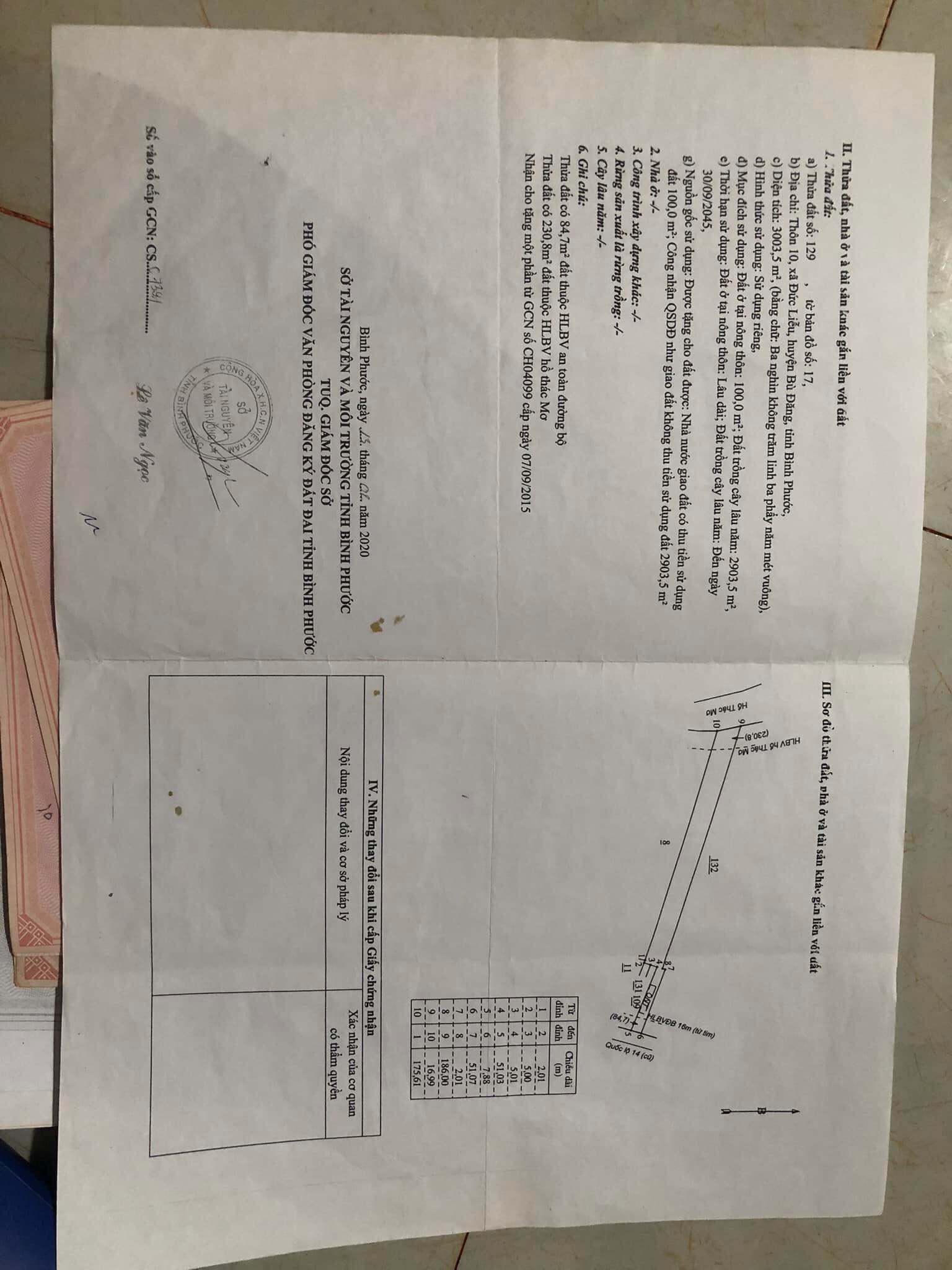 CẦN RA NHANH LÔ MẶT TIỀN 8m BÙ ĐĂNG