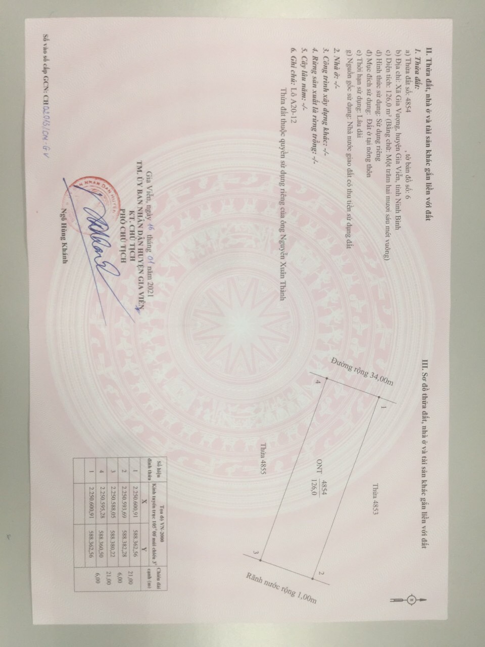 Đất nền khu đô thị Gia Vượng, Gia Viễn, Ninh Bình đã phân lô đã có sổ đỏ CHÍNH CHỦ diện tích 126m2 khu đô thị Gia Vương.