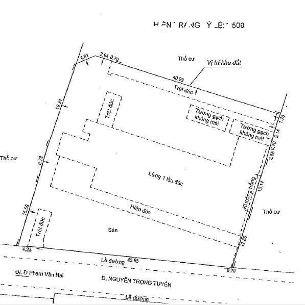 Cần cho thuê gấp 2000m2 đất mặt tiền số 326 nguyễn trọng tuyển, P1, Tân bình. Có toà nhà trệt 2 lầu tổng sàn sd 2.000m2