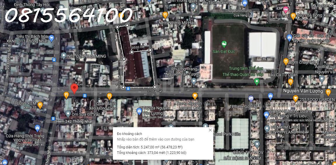 Cần cho thuê 5000m2 góc 3MT Nguyễn Văn Lượng. Phường 16, Gò Vấp. đối diện Lotte Mart, góc Thống nhất.