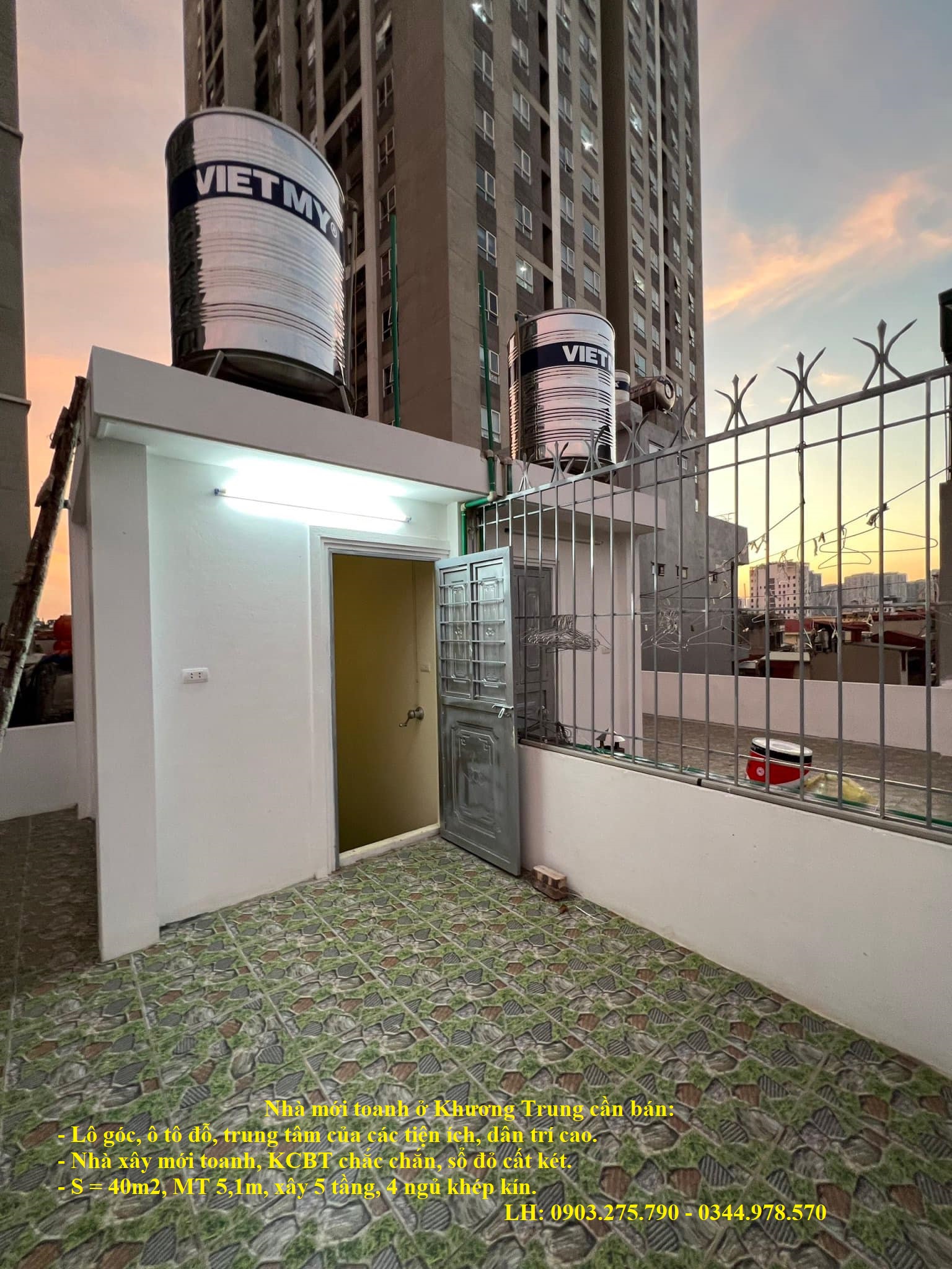 Bán nhà mới xây phố Khương Trung, lô góc, 2 thoáng, ô tô đỗ, 40m x 5T, MT: 5,1m, giá dưới 5 tỷ