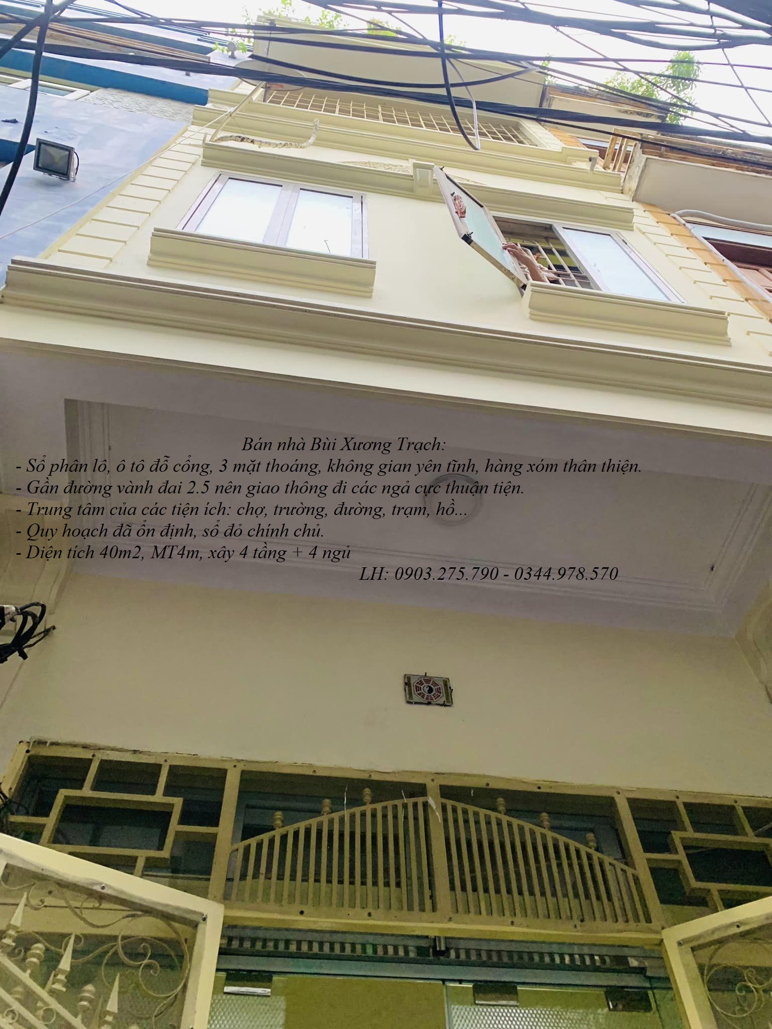 Bán nhà Bùi Xương Trạch, sổ phân lô, ô tô đỗ cổng, 3 thoáng, 40m x 4T, MT: 4m, nhỉnh 4 tỷ